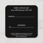 Carte De Référencement Carré 2,5" x 2,5" (Dos)