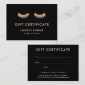 Carte De Référencement Certificat-cadeau de maquillage d'artiste Black Ey (Devant / Derrière)
