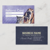 Carte De Référencement Chat & Chien Entretien pour animaux de compagnie G (Devant / Derrière)