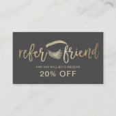 Carte De Référencement Cheveux et maquillage Artiste Gold Eyelash Salon O (Devant)