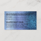 Carte De Référencement Chic Aqua Baby Blue Triple Parties scintillant Typ (Dos)