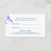 Carte De Référencement Chic Dragonfly Business (Dos)