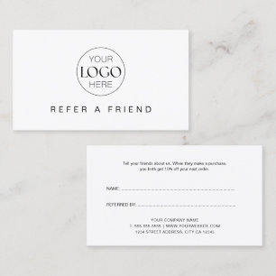 Carte De Référencement Chic Minimalist Référencez Un Logo D'Entreprise Am