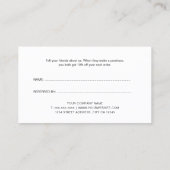 Carte De Référencement Chic Minimalist Référencez Un Logo D'Entreprise Am (Dos)