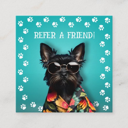 Carte De Référencement Chien Walker Animal Sitter (Devant)