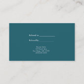 Carte De Référencement Choses de plage Aquarelle sarcelle moderne Parrain (Dos)