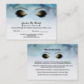 Carte De Référencement Cils Aquarelle Bleue Référez un ami Après-vente (Devant / Derrière)