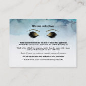 Carte De Référencement Cils Aquarelle Bleue Référez un ami Après-vente (Dos)