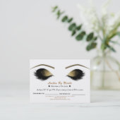 Carte De Référencement Cils de Maquillage Glam Référer un(e) ami(e) Soins (Debout devant)