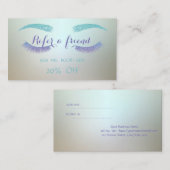 Carte De Référencement Cils postiches faux brillants élégants et stylés (Devant / Derrière)