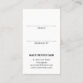 Carte De Référencement Ciseaux à cheveux rose blush noir élégant moderne (Dos)