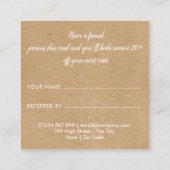 Carte De Référencement Citrus citrons rustique moderne verdure (Dos)