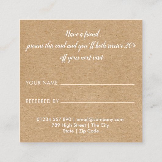 Carte De Référencement Citrus citrons rustique moderne verdure (Dos)