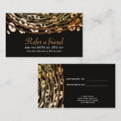Carte De Référencement Client Bronze Orange Cheetah Exotic Parrainage (Devant / Derrière)