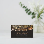 Carte De Référencement Client Bronze Orange Cheetah Exotic Parrainage (Debout devant)
