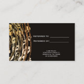 Carte De Référencement Client Bronze Orange Cheetah Exotic Parrainage (Dos)