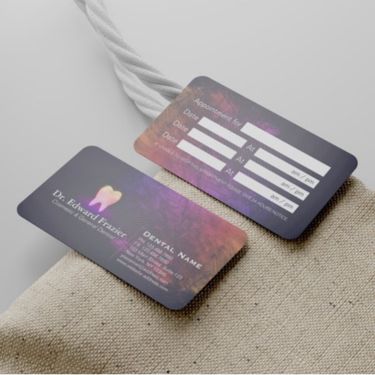 Carte De Référencement Clinique dentaire professionnelle Rose Gold Tooth