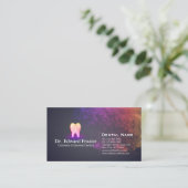 Carte De Référencement Clinique dentaire professionnelle Rose Gold Tooth (Debout devant)
