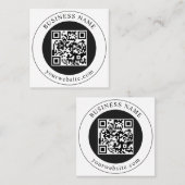 Carte De Référencement Code QR avec nom d'entreprise modifiable (Devant / Derrière)
