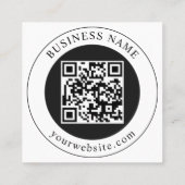 Carte De Référencement Code QR avec nom d'entreprise modifiable (Dos)