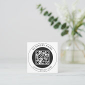 Carte De Référencement Code QR avec nom d'entreprise modifiable (Debout devant)