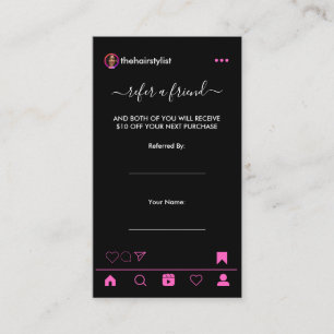 Carte De Référencement Code QR Instagram de coiffeur 