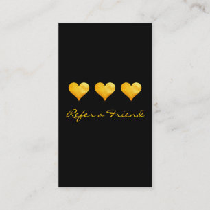 Carte De Référencement Coeurs or mignons aiguiser un ami