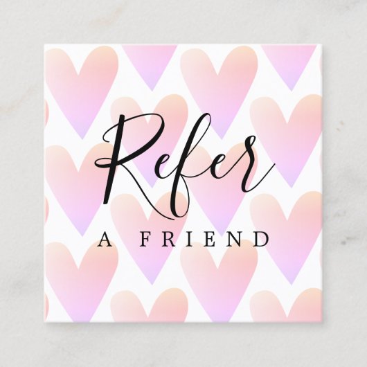 Carte De Référencement Coeurs Roses modernes beauté (Devant)