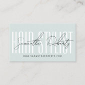 Carte De Référencement Coiffeur moderne script typographie client (Devant)