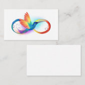 Carte De Référencement Colibri arc-en-ciel avec symbole Infinity (Devant / Derrière)