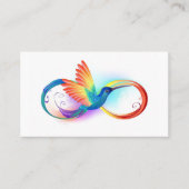 Carte De Référencement Colibri arc-en-ciel avec symbole Infinity (Devant)