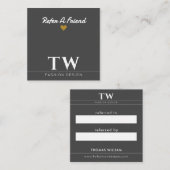 Carte De Référencement Concepteur de mode Noir (Devant / Derrière)