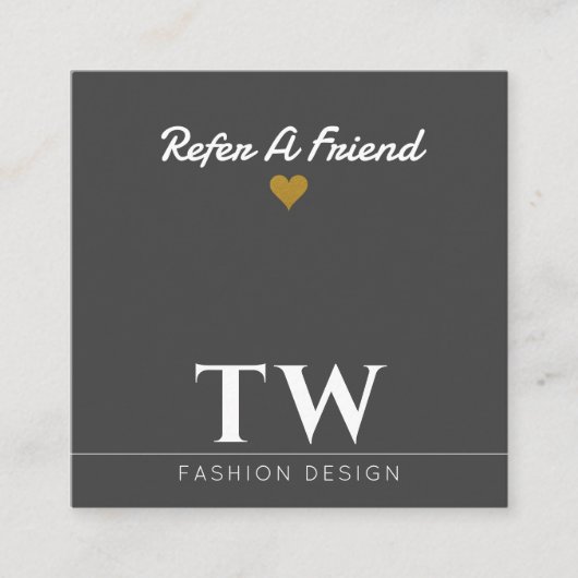 Carte De Référencement Concepteur de mode Noir (Devant)