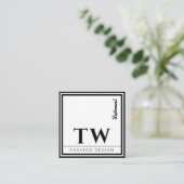 Carte De Référencement Concepteur de mode Noir (Debout devant)