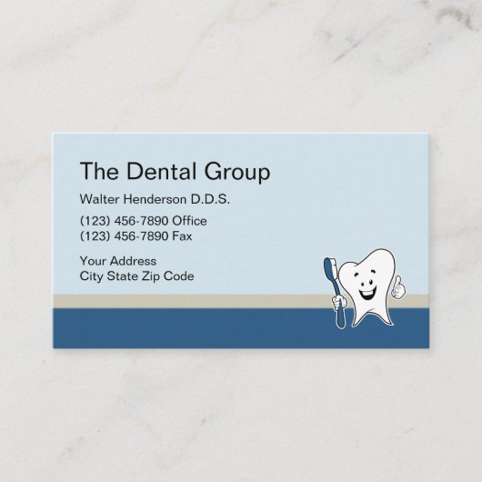 Carte De Référencement Conception de bureau Dentist (Devant)