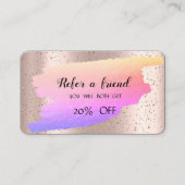 Carte De Référencement Confettis dorés modernes, Rose Goldre ombré par co (Devant)