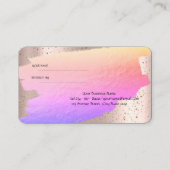 Carte De Référencement Confettis dorés modernes, Rose Goldre ombré par co (Dos)