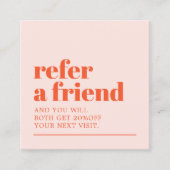 Carte De Référencement Cool Bold Pastel White Beauty Salon (Devant)