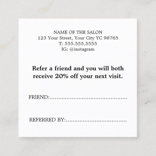 Carte De Référencement Cool frais orange rose gras (Dos)