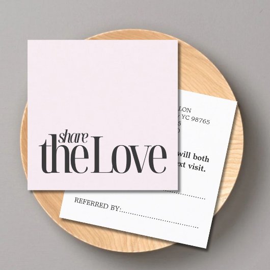 Carte De Référencement Cool minimal Rose Bold Beauté