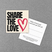 Carte De Référencement Cool moderne Pastel Gras Texte Rouge Coeur Salon