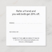 Carte De Référencement Cool moderne Pastel Gras Texte Rouge Coeur Salon (Dos)