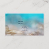 Carte De Référencement Coquillages élégants de la plage bleue, recommande (Dos)
