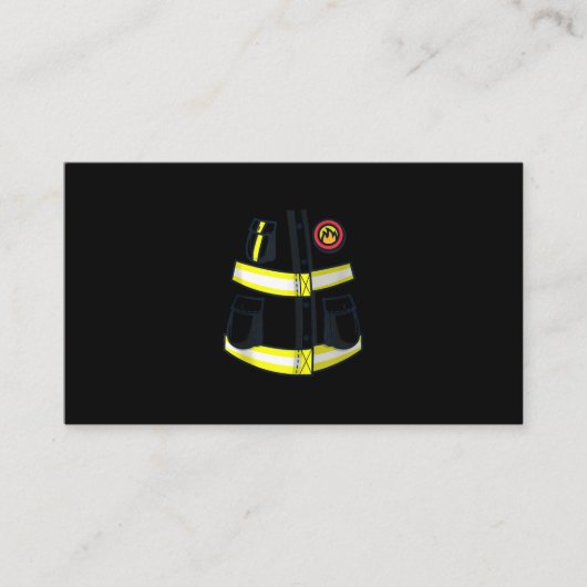 Carte De Référencement Costume pompier Halloween (Devant)