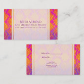 Carte De Référencement Couleurs vives Arabian Marocain recommander une ca (Devant / Derrière)