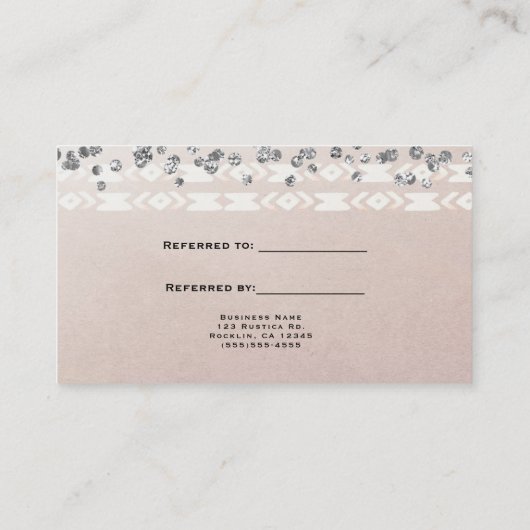 Carte De Référencement Crâne de vache florale Glam Boho Rustique Référer  (Dos)