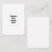 Carte De Référencement Créez Votre Propre blanc (Devant / Derrière)