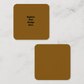 Carte De Référencement Créez Votre Propre Brun (Devant / Derrière)