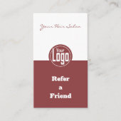Carte De Référencement Custom Smoky Topaz White Hair Salon Référer un ami (Devant)