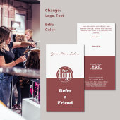 Carte De Référencement Custom Smoky Topaz White Hair Salon Référer un ami